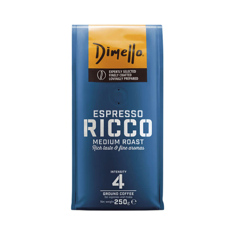 Dimello Ground Espresso Ricco Pac of 250 grams