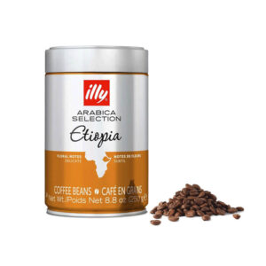 Illy Whole Bean Coffee Ethiopia Metal Can 250 grams