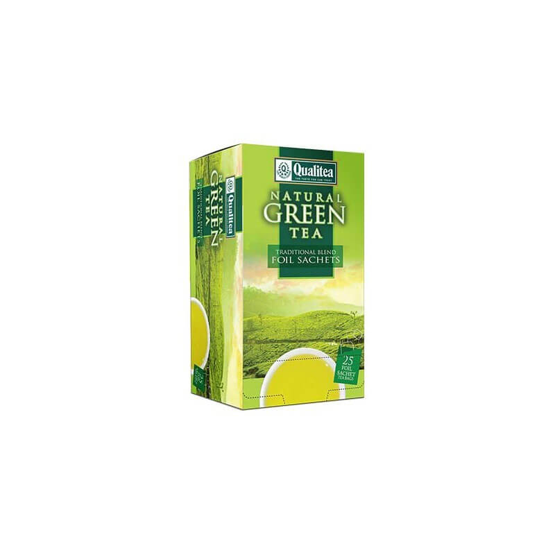 Qualitea Tea Natural Green Tea tea box 25 tea bag