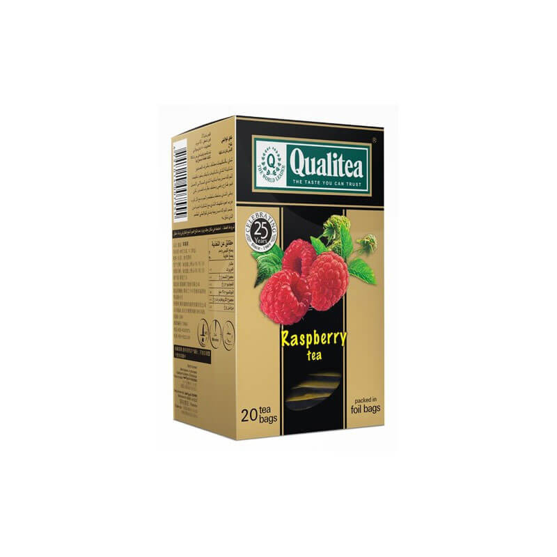 Qualitea Tea Raspberry tea box 20 tea bag